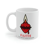 Faith can Move Mountains White Ceramic Mug