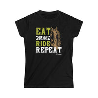 Eat Sleep Ride Repeat Women's Softstyle Tee