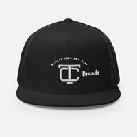 TC Brands White Icon Flat Bill Mesh Cap