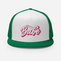 Babe Flat Bill Mesh Cap