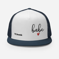 Babe Heart Flat Bill Mesh Cap