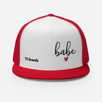 Babe Heart Flat Bill Mesh Cap