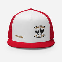 Life is Better on the farm Flat Bill Mesh Cap