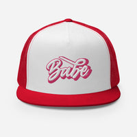 Babe Flat Bill Mesh Cap