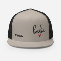 Babe Heart Flat Bill Mesh Cap