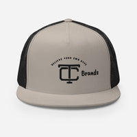 TC Brands Black Icon Flat Bill Mesh Cap