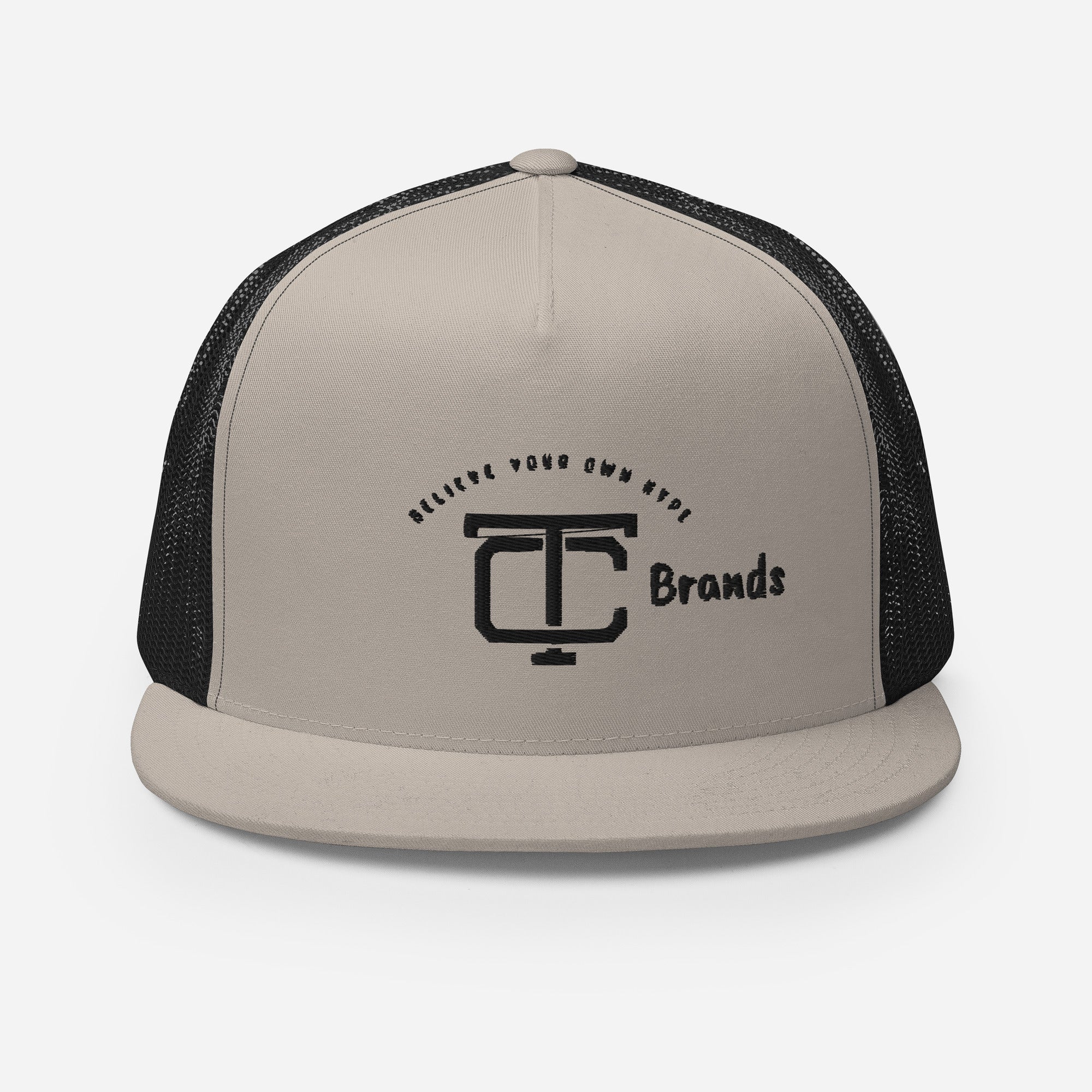 TC Brands Black Icon Flat Bill Mesh Cap| TC Brands