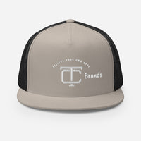 TC Brands White Icon Flat Bill Mesh Cap