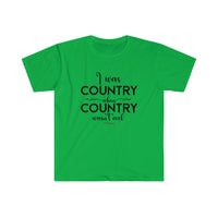 I was Country Unisex Softstyle T-Shirt