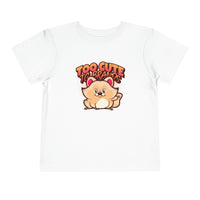 Too Cute Animal Toddler Short Sleeve Tee