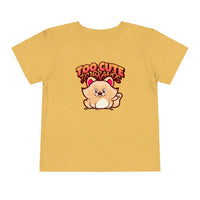 Too Cute Animal Toddler Short Sleeve Tee