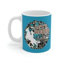 Let's Rodeo White Ceramic Mug