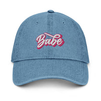 Babe Curved Bill Denim Hat