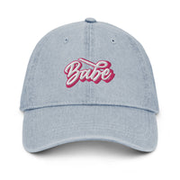 Babe Curved Bill Denim Hat