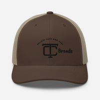 TC Brands Black Logo Curved Mesh Cap