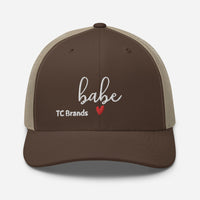 Babe Heart Curved Mesh Cap