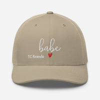 Babe Heart Curved Mesh Cap