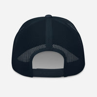 TC Brands White Logo Curved Mesh Cap