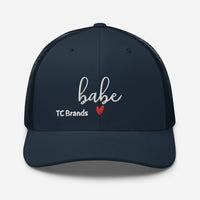 Babe Heart Curved Mesh Cap