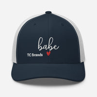 Babe Heart Curved Mesh Cap