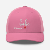 Babe Heart Curved Mesh Cap