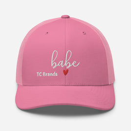 Babe Heart Curved Mesh Cap