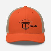 TC Brands Black Logo Curved Mesh Cap