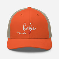 Babe Heart Curved Mesh Cap