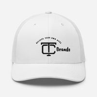 TC Brands Black Logo Curved Mesh Cap